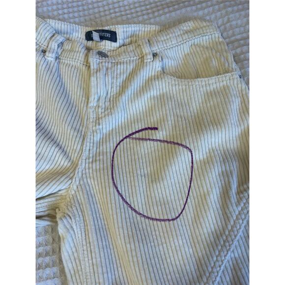 Urban Outfitters Cream Corduroy Y2K Street Style Women’s Cargo Pants Size 26 - Picture 3 of 13